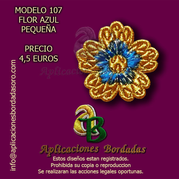 APLICACIÓN BORDADA 107 FLOR PENSAMIENTO COLORES | Aplicaciones Bordadas Oro APLICACIÓN BORDADA 107 FLOR PENSAMIENTO COLORES | Aplicaciones Bordadas Oro
