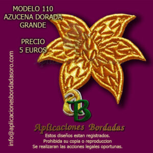 APLICACIÓN BORDADA 110 AZUCENA